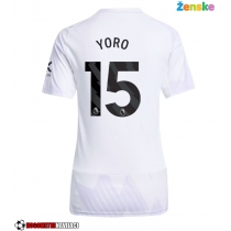 Ženske Nogometnih dresov Manchester United Leny Yoro #15 Gostujoči 2025-26 Kratki rokavi